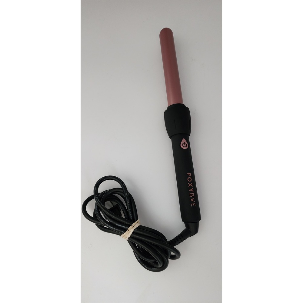 FoxyBae Curling Wand Womens OS Black Rose Gold 25mm Ceramic BLK-25CRL EXC